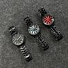 New Men's Watch Rotating Dial Car Clock Stainless Steel Strap Fashion Sports Style 3Bar Quartz Movement Casual Watches