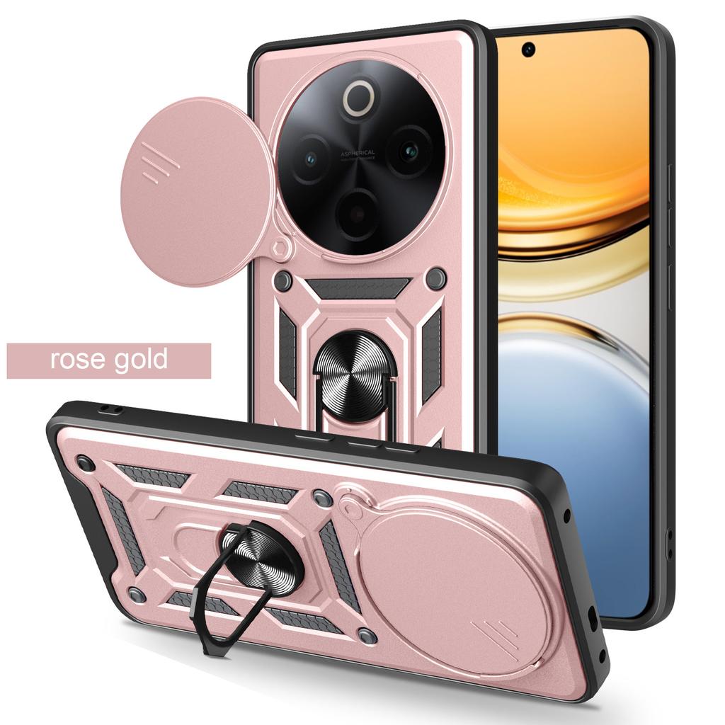 For Vivo iQOO Z10 Case Vivo iQOO Z10 Cover Vivo iQOO Z10 Magnetic Ring Holder Armor Phone Case Slide Camera Protect Back Cover