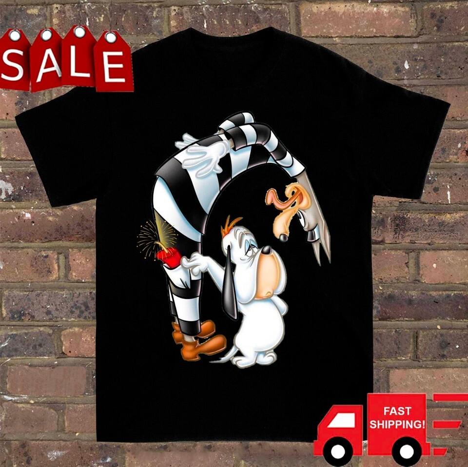 Tex Avery Droopy Dog Shirt Short Sleeve Men Black Unisex Size S-5XL TT1647
