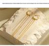 Under the Banyan Tree S925 Silver Elegant Tassel Earrings - Korean Fashion Face-Slimming Style