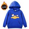 Boys Girls Fashion Plush Hoodies Sweatshirts Autumn Winter Children's Streetwear Anime Cartoon Print Hoodie Pullover Sweatshirts