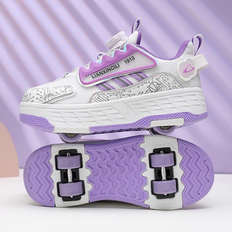 Stivali Sportivi a Quattro Ruote per Bambini Pattinaggio a Rotelle Come Scarpe Sportive Piatti Scarpe da Pattinaggio Scarpe Sportive Scarpe da Pattinaggio da Donna