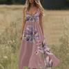 Boho Summer Dresses V Neck Floral Printed Sundresses, Beach Trendy Airy Dresses For Women