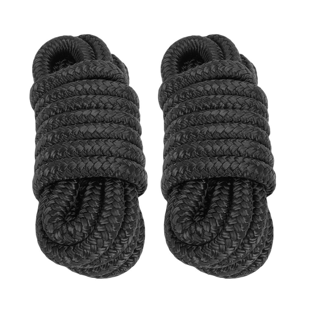 2PCS Boat Dock Lines High Strength Multifunctional Double Nylon Boat Rope for Small Sailboats Floating Bridges Speedboats