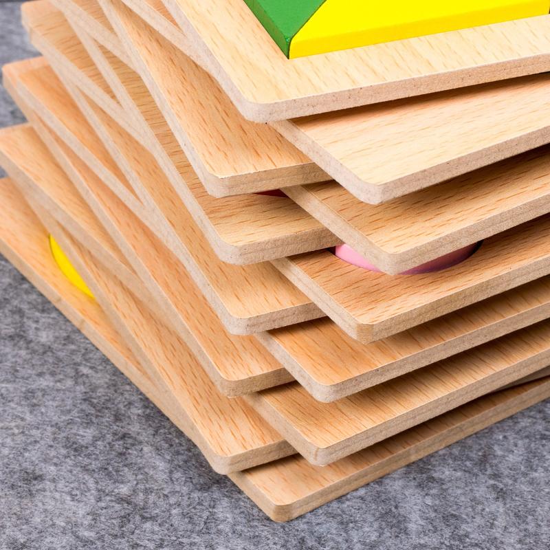 Jucării Educative din Lemn pentru Copii, Ajutoare pentru Învățare Timpurie, Recunoaștere Forme Digitale, Puzzle-uri 3D pentru Studenți, Plăci de Prindere Manuală.