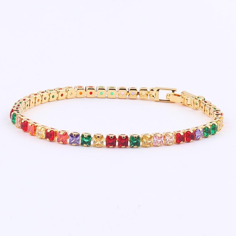 Iced Out Zircon Tennis Bracelet For Women Luxury Shiny Crystal Bracelets Hand Chain Hippie Trendy Accessories Jewelry Gifts