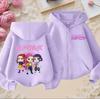 Hoodies Sweatshirts Girls Kids Girls Sweatshirt Zip Purple Hoodie Casual Top Hoodie Kids Clothing