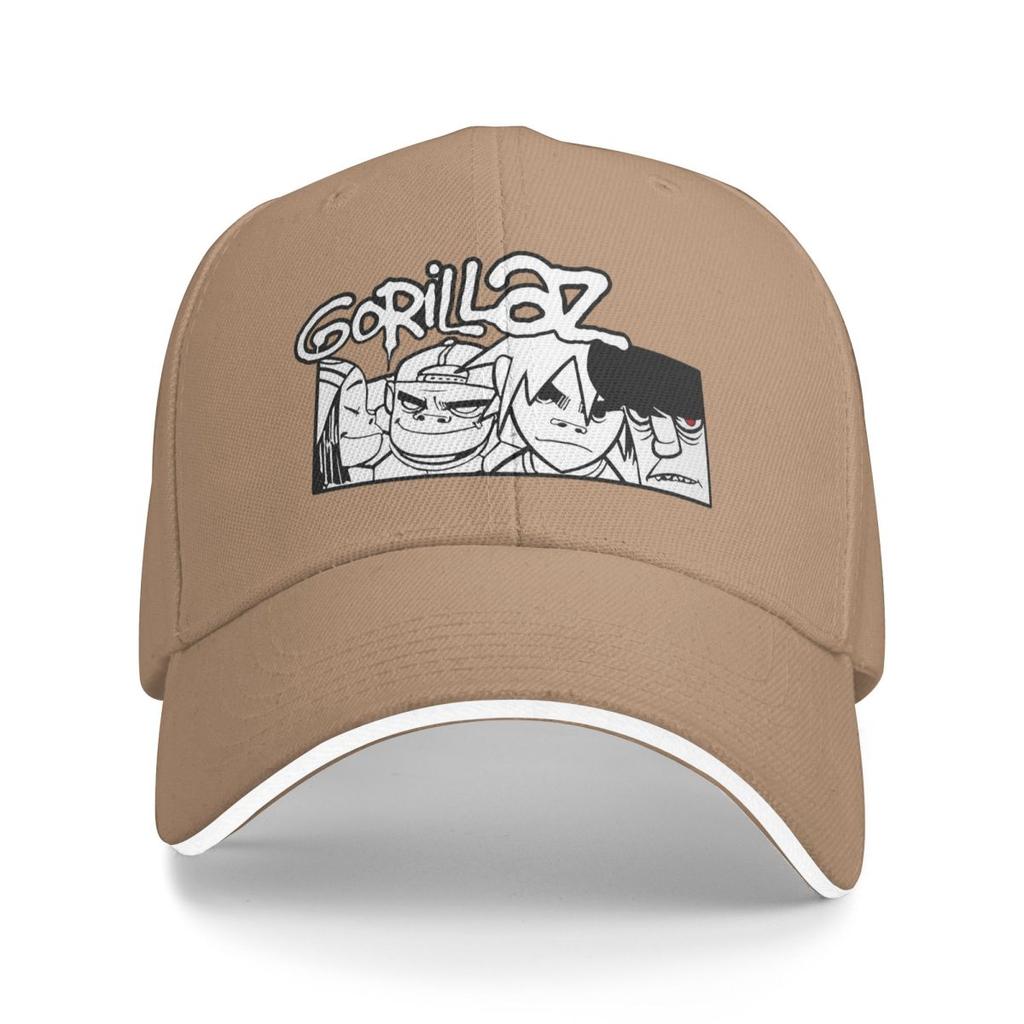 Gorillaz Punk Rock Band Baseballkappen Snapback Baseballmützen Atmungsaktiv Lässig Kappe Outdoor Unisex