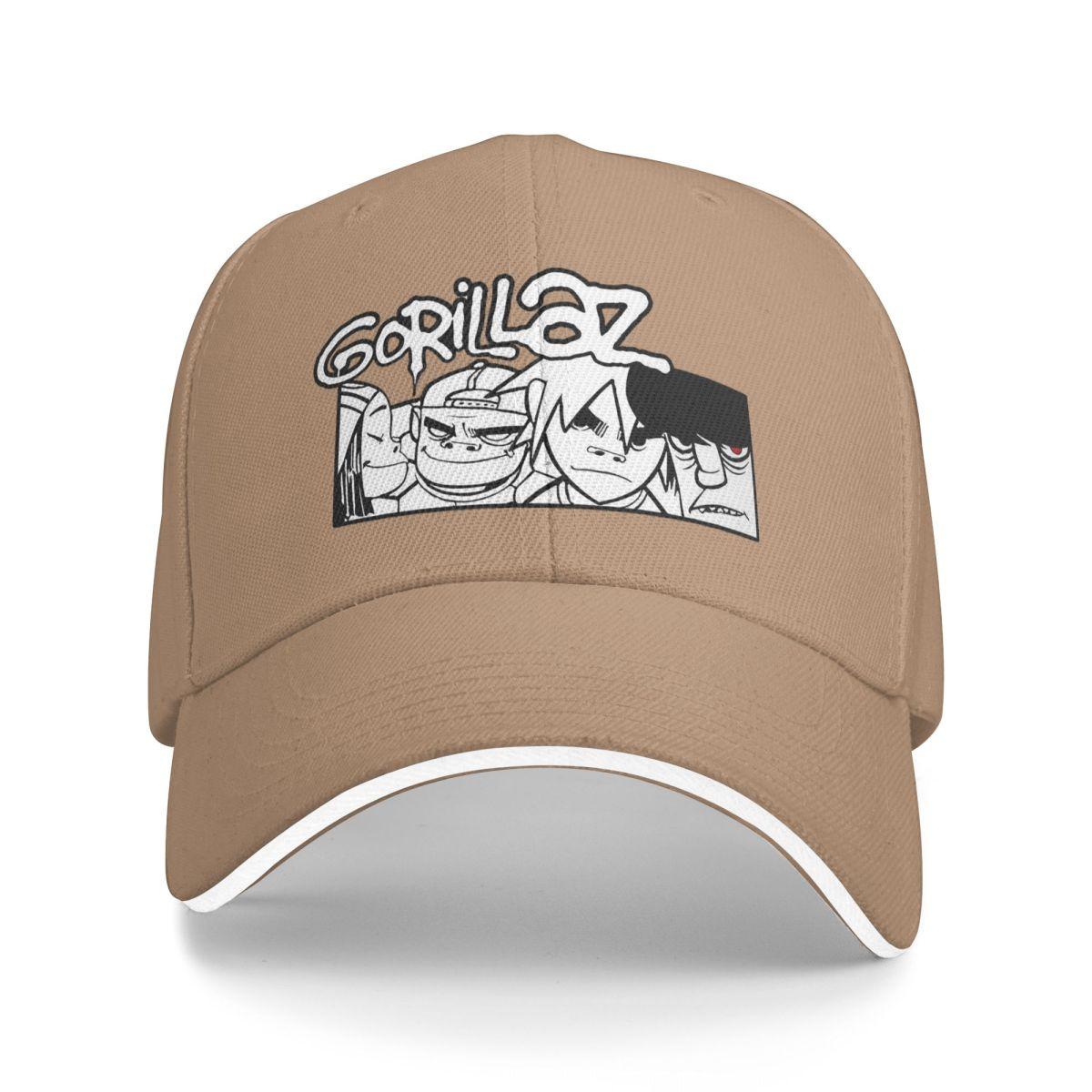 

Gorillaz Punk Rock Band Baseball Caps Snapback Baseball Hats Breathable Casual Casquette Outdoor Unisex One Size