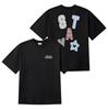 2026 Cute Patch Letter Star Graphic Cotton Unisex Short Sleeve Tshirts For Kids Adults Casual Street Tops