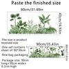 Tropical Plant Wall Decal with Monstera and Palm Leaves Large Green Jungle Themed Sticker for Living Room Bedroom and Nursery