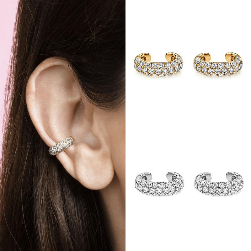 Gold Filled Silver Color Hoop Earrings For Women Stud Earring Zircon Piercing Drop Earings Personalized Jewelry Wholesale