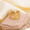 Adjustable Irregular Ring Fastness Women's Ring Creative Multi Layered Ring  Gift
