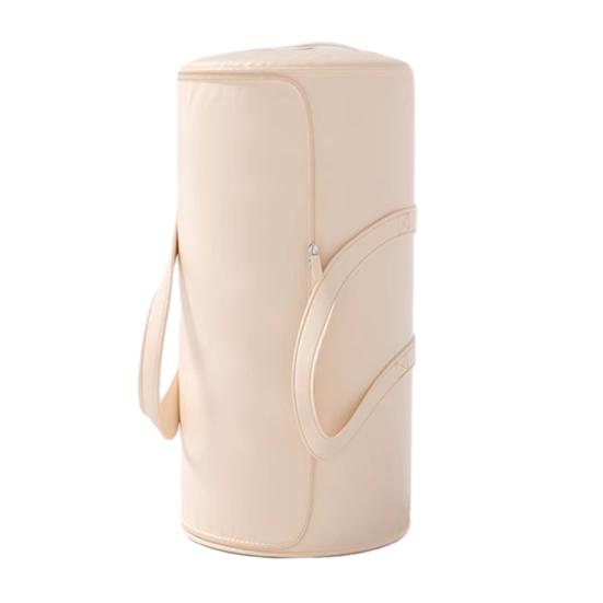 Свернутая сумка для хранения одеяла Сумка-тоут для хранения одеяла с U-образным большим отверстием Застегивающаяся на молнию сумка для хранения с усиленными ручками для постельных принадлежностей, одеял, одежды M абрикосовый