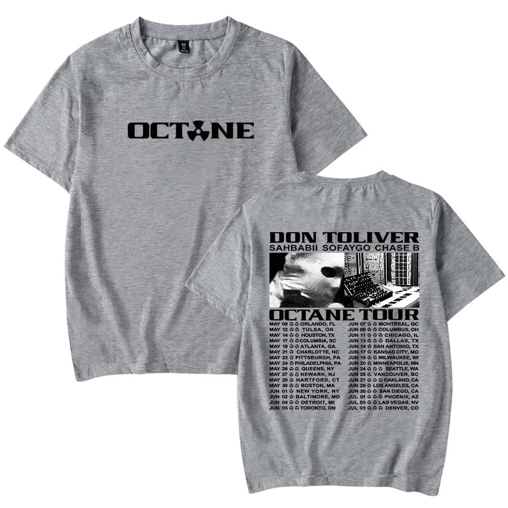 T-shirt Merch Tour Octane 2026 di Don Toliver Donna Uomo Casual Girocollo Manica Corta