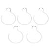 5pcs Hook Multipurpose Spa Beauty Salon Wardrobe Closet Hanging Hook for Bathrobe Scarf BeltWhite