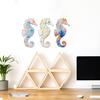 Yousheng 3Pcs Seahorse Wall Decoration Lightweight Flat Wall Art Ocean Style Wall Hanging for Living Room Kids Room Bathroom