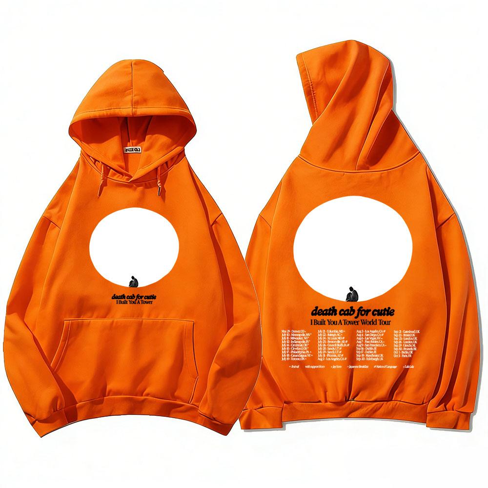 

I Built You A Tower Tour 2026 Hoodies Death Cab for Cutie Band Fashion Sweatshirt Long Sleeve Fleece Male Pullovers Streetwear XS