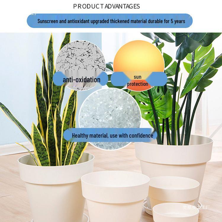 Nordic Minimalist Resin Extra Large Flower Pot, Thickened for Root Control, Home & Balcony Use.