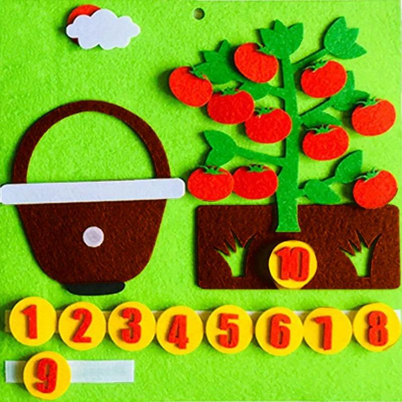 

Детские математические игрушки Монтессори, сбор овощей, сделай сам, 3D головоломки, цифровое образование, детский сад, игрушки для раннего обучения, подарки