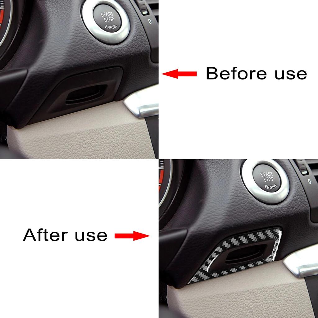 For BMW 1 Series E81 E82 E87 E88 2008-2013 Carbon Fiber Sticker Panel Keyhole Frame Trim Car Styling Decoration Accessories