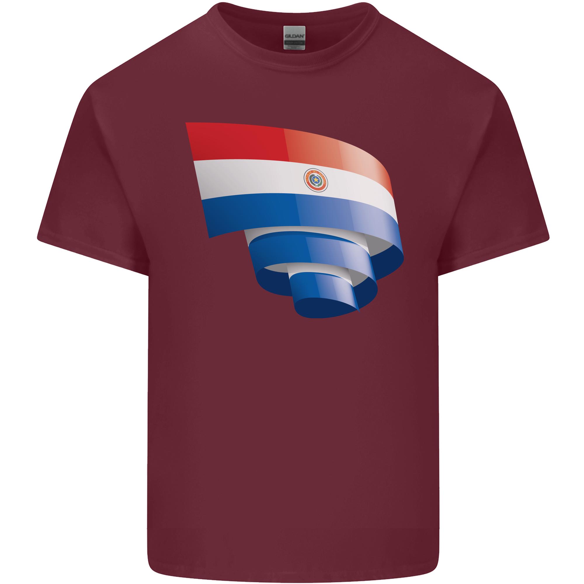 Curled Paraguay Flag Paraguayan Day Football Unisexs Light Cotton TShirt S