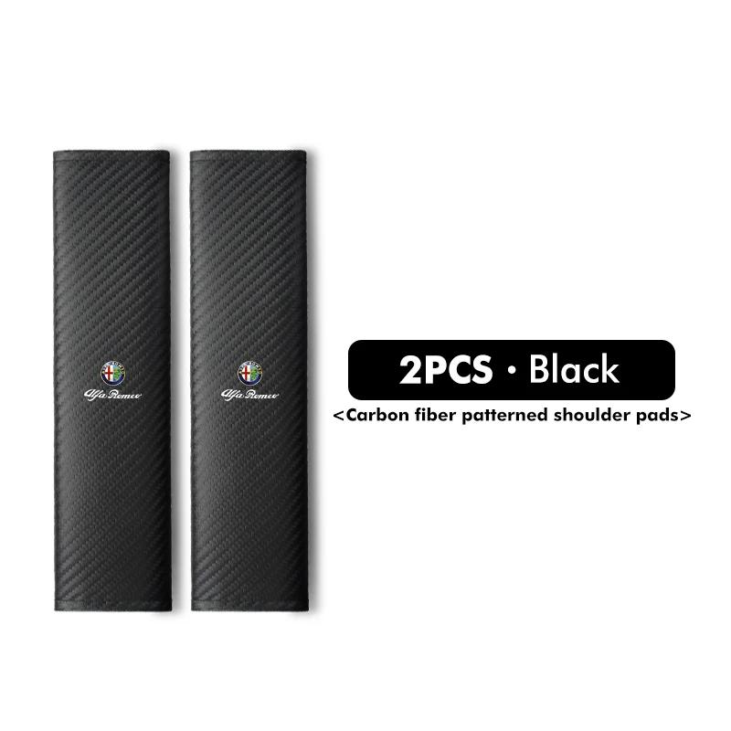 Car Stickers For Alfa Romeo Car Seatbelt Shoulder Protector Cover Carbon Fiber Safety Belt For Alfa Romeo 159 Giulietta 156 147