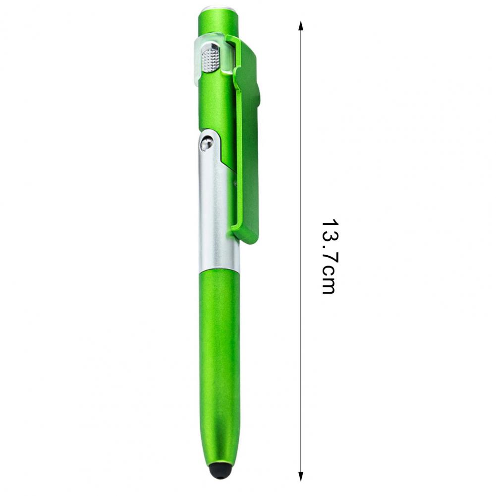 4-in-1 Mobile Phone Stylus Ballpoint Pen With LED Light Phone Stand Smooth Writing Touchscreen Pen