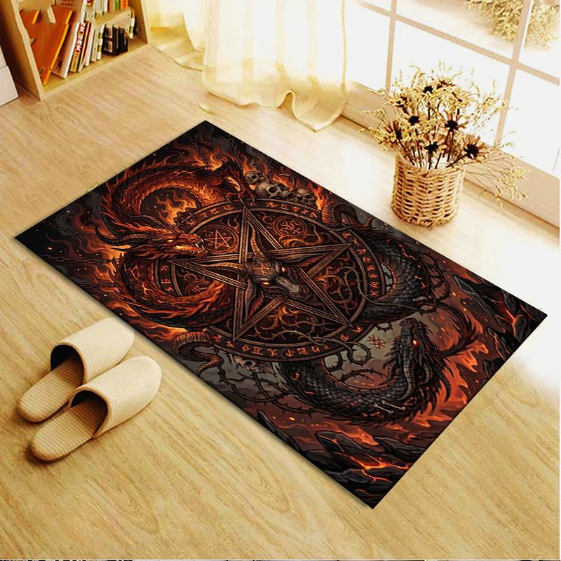 2025 New Satan's Pentagram Carpet Rug for Living Room Bedroom Home Sofa Decoration,Kids play Non-slip Floor Mat137
