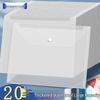 A4 Transparent Thick File Bag with Snap Button for Student Papers and Albums