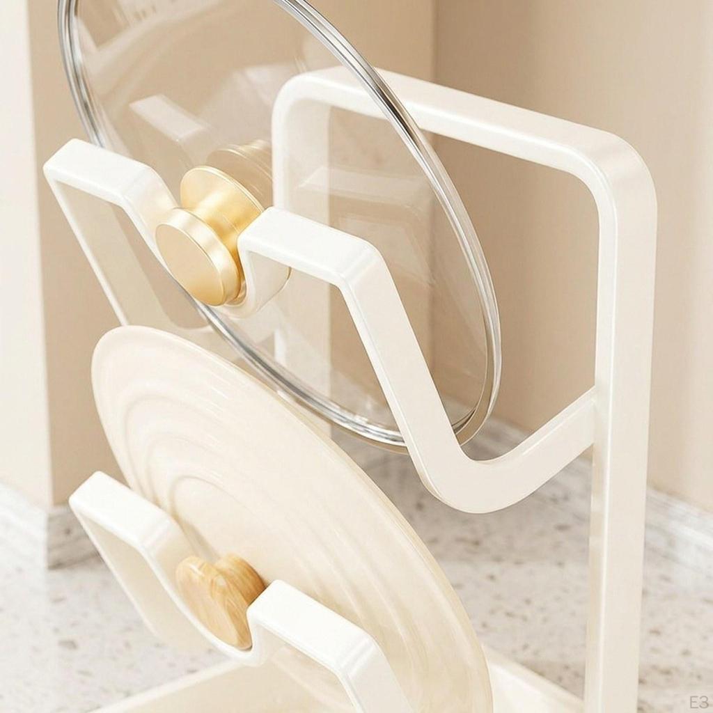 Kitchen Lid Rack Organizer Pot Stand Spoon Rest Carbon Steel Utensil Holder Suitable for Cooking