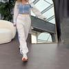 Suéter Roupa Feminina Europeia e Americana 2025 Primavera Nova Moda Jaqueta com Capuz Calça Casual Confortável Conjunto Versátil