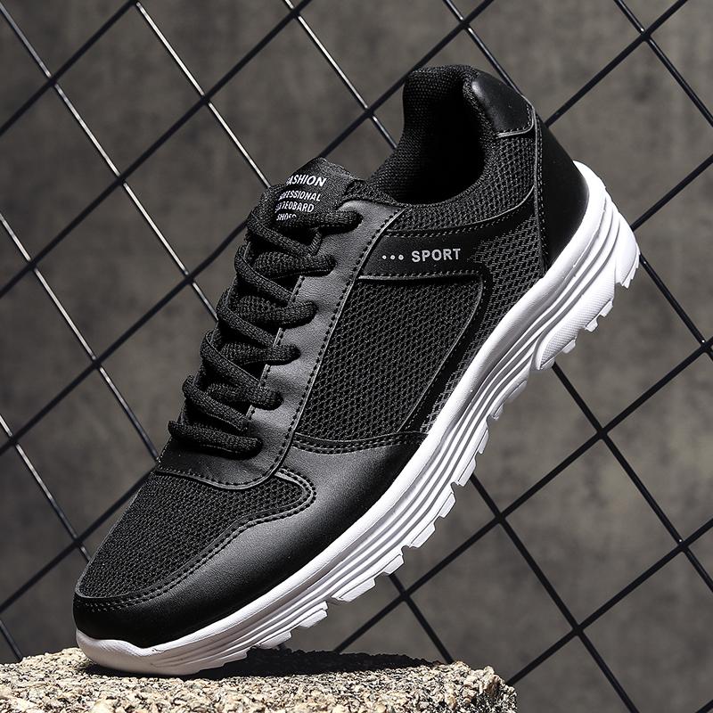 

New Black Running Jogging Shoes Casual Sneakers Outdoor Breathable Mesh Shoes Men Light Shock-absorption Sports Shoes 46