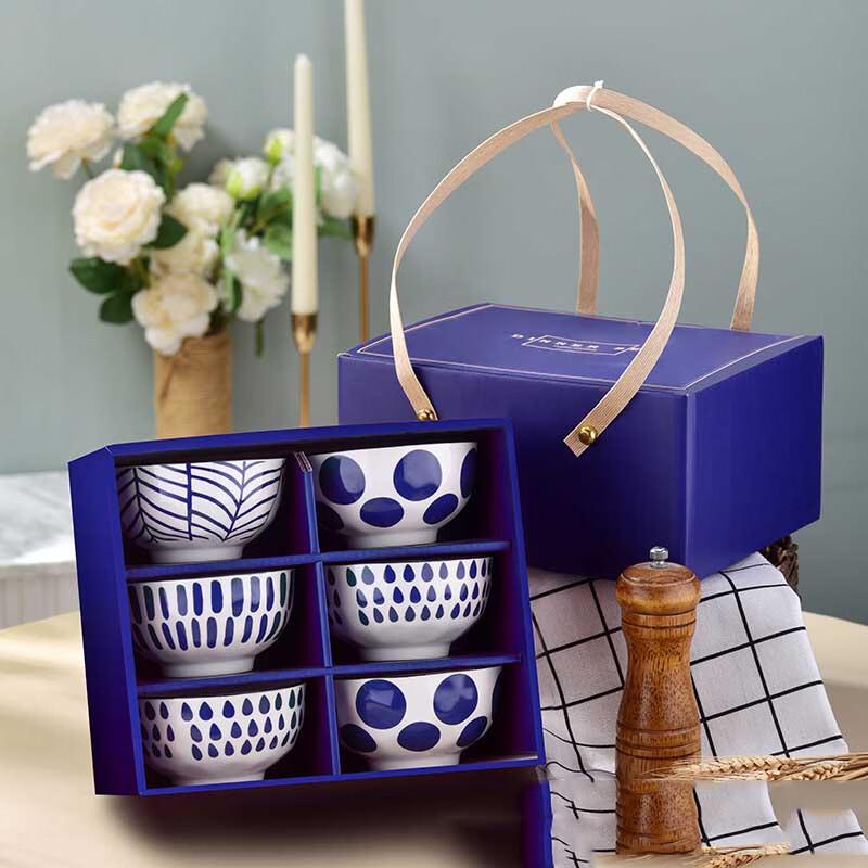 Jingboli Ceramic Bowl and Chopstick Set