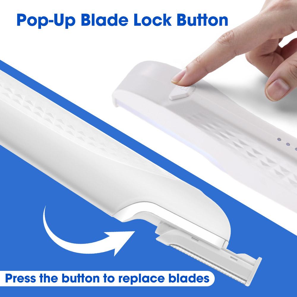 Sonic Lighted Electric Razor Shaver for Eyebrow Facial Hair Removal, Flawless Dermaplaning Tool with 6 Replacement Blades