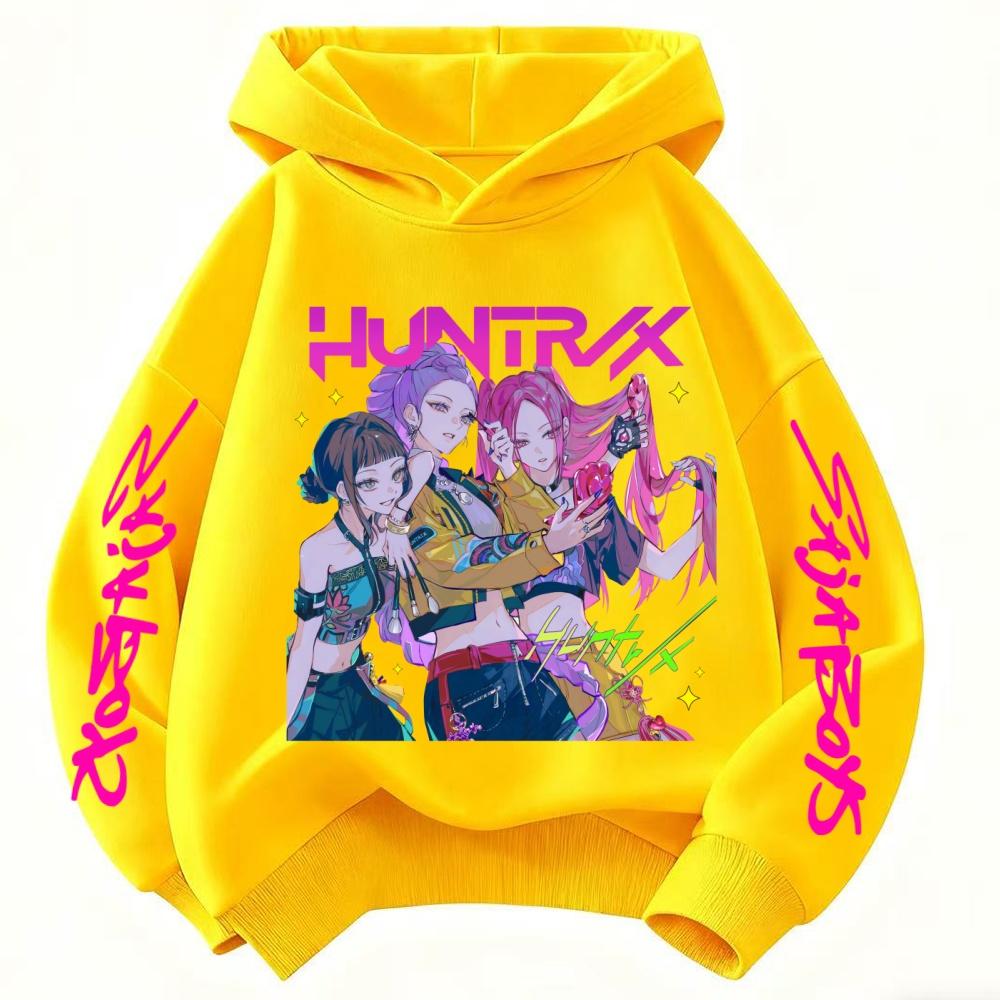 Abrigo para Niños de 3-12 Años Niños Niñas Tops Primavera Ocio Sudadera Ropa Sudadera con Capucha para Niños Película Popular KPop Cazadores de Demonios