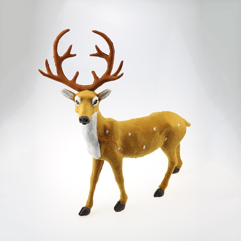 Fawn Sika Deer Christmas Ornaments - Small Decorative Reindeer Props