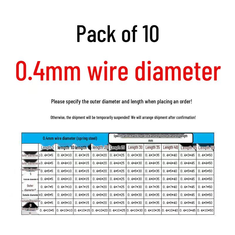 Sprężyna ściskana ze stali nierdzewnej 304 o wysokiej sprężystości