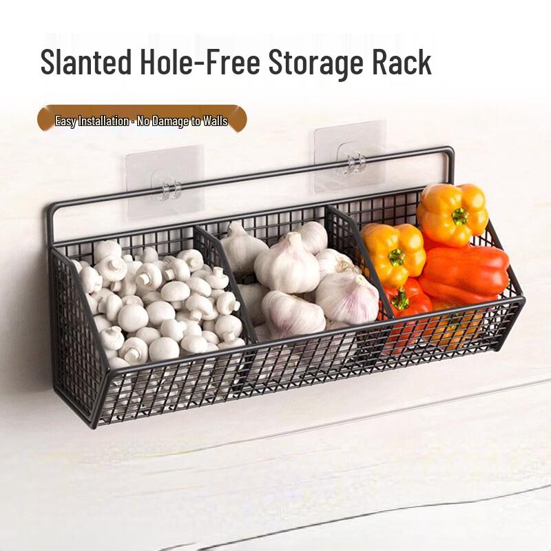 MDNG Punch-Free Wall-Mounted Kitchen Storage Basket