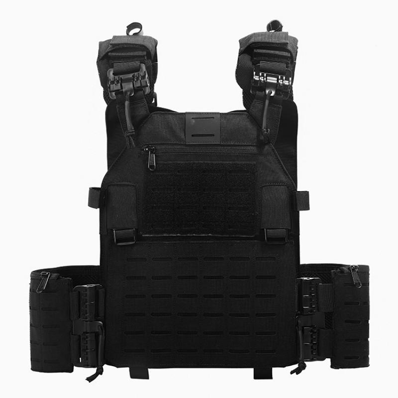Tactical Vest Outdoor Sports Black Multi-Functional Quick-Release Utility Airsoft Paintball Shooting Training