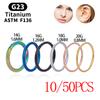 10/50 Stück Großhandel Runde G23 Titan Piercing Ohrringe Nasenring Creolen Septum Clicker Damen Ohrknorpel Tragus Körperschmuck