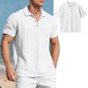 Men S Short Sleeve Loose Fit Casual Linen Blend Polo Shirt