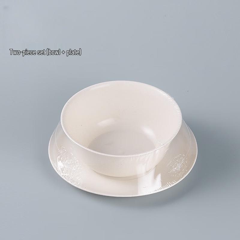 

Disposable Rice Husk Bowl & Plate Set