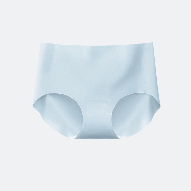 3D Peach Butt Ice Silk Seamless Mid-Rise Panties - Women's Breathable Antibacterial No-Wedgie Underwear