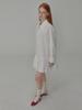 Opening Sunshine Cotton Shirred Mini Shirt Dress White
