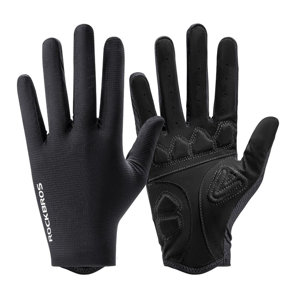 ROCKBROS Cycling Smartphone Abrasion Unisex for Road Bikes and Outdoor Activities Gloves, Summer, Mesh, Stretchy, Compatible, Resistant,