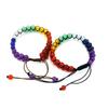 Hand-Woven Round Bead Natural Stone Crystal Double-Layer Woven Couple Bracelet B16