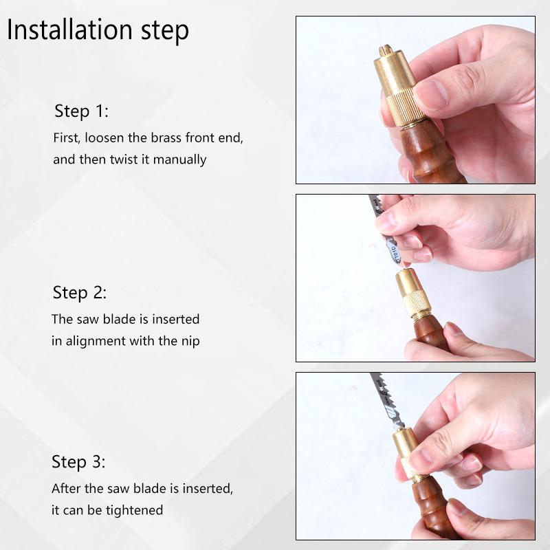 Mini Hand Saw Set High Carbon Steel Coarse And Fine Tooth Saw Blade With Wooden Handle Replaceable Saw Blades For Cutting Wood