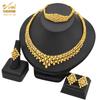 ANIID Dubai Schmucksets für Damen Mode Nigerianische Halskette Ohrringe 24K Goldfarbe Hochzeitsarmbänder Indische Ringe Braut