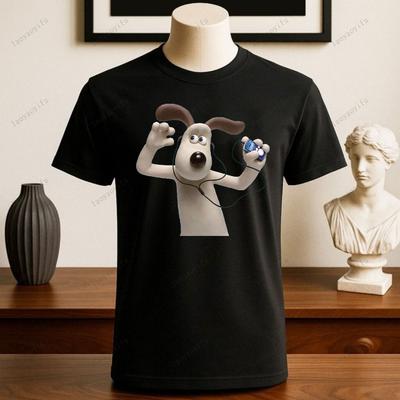 Wallace und Gromit Bedruckte T-Shirt Tops Cartoon und Anime Bedrucktes T-Shirt Unisex Bedruckte T-Shirt Tops Vintage Mode Streetwear